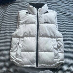 white gilet